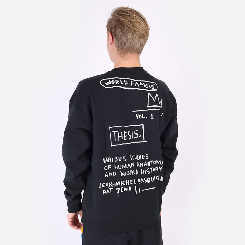Мужская толстовка Converse Basquiat Fleece Crew (10023072001)  - цена, описание, фото 5